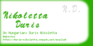 nikoletta duris business card